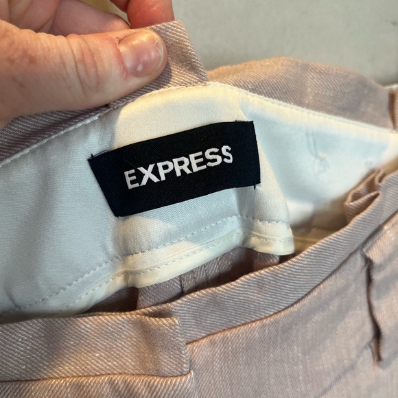 Woman’s Express Ankle High Rise dress pants pink tan color Size 4L - Picture 6 of 6